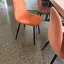 set of 3 burnt orange velvet chairs Image 3
