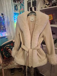 girls faux fur/leather jacket