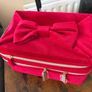 Estee Lauder Red Velvet Bow-Tie Train Case New Image 3