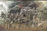 vintage brass log box 70's