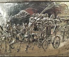 vintage brass log box 70's
