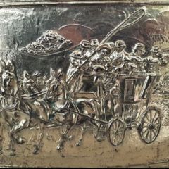 vintage brass log box 70's