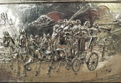 vintage brass log box 70's