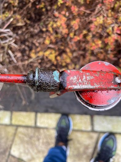 vintage Wesco oil cans and York grease pump