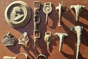 Metal Detecting Job Lot! Roman Fibulae, Tudor bits, Rings, Seals, Coin. UK Finds!