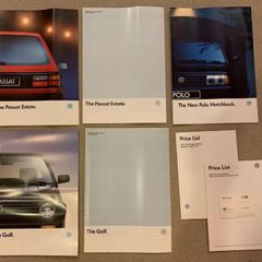 1991 Volkswagen Golf Polo Passat Brochures
