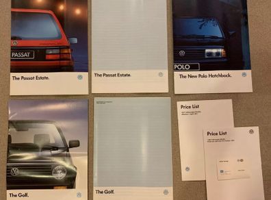 1991 Volkswagen Golf Polo Passat Brochures