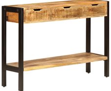 Sideboard with 3 Drawers 110x35x75 cm Solid Mango Wood
