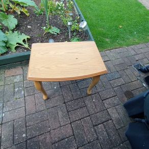 Solid wood end table