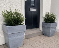 stone effect flower pots