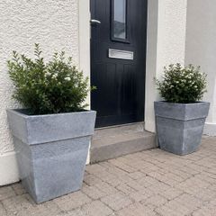 stone effect flower pots