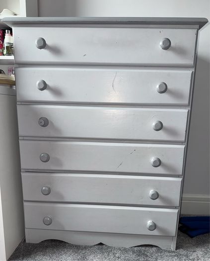 Grey  6 Drawer Chest of Drawers