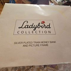 Silver Plated Christening Train and Frame