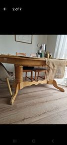 solid oak dining table