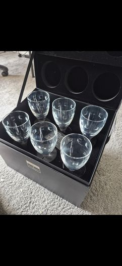 6 x John Rocha Geo Waterford Signature Crystal Red Wine Glasses