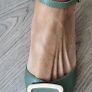 KOUAIDI moss green leather pointed flats with ankle strap - Sz 41 (Fit7UK) - Bnwot Image 5