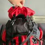 90 L Hiking backpack. Trekking backpack. Camping backpack. Red. Image 5