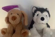 Two dog plushies