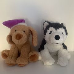 Two dog plushies (can be bought separately)