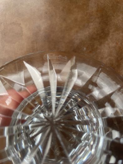 waterford crystal tea light holder with etching