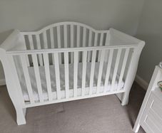 Mamas & Papas Mia Cot Bed (White) - Converts to Toddler Bed