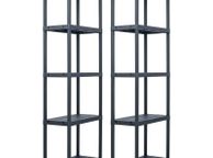 main image for ad Storage Shelf Racks 2 pcs Black 125 kg 60x30x180 cm Plastic