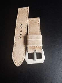 Rolled canvas strap for 47mm Panerai watches