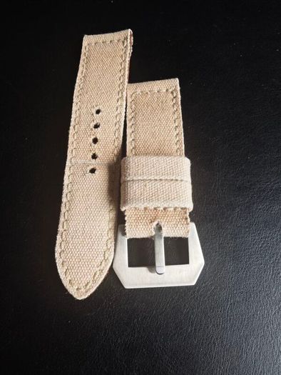 Rolled canvas strap for 47mm Panerai watches