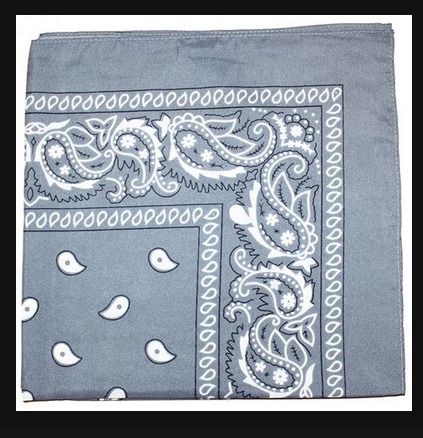 100% Cotton Bandana - great as a headband, scarf, face mask, wrist band, etc