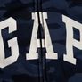 Age 6-7 GAP Navy Camo Hoodie Image 3
