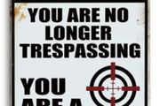 You Are A Target : Funny Metal Sign