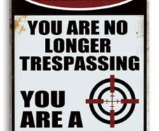 You Are A Target : Funny Metal Sign