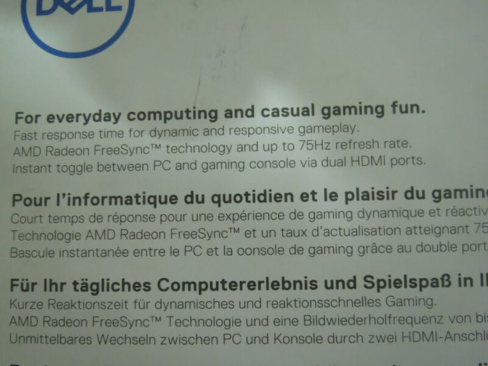 NEW >> Dell Gaming Monitor SE2417HG