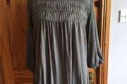Ladies Kaya Concept Kahki Green 3/4 Sleeve Top Eu 52 Uk 26 includes  postage