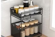 BRAND NEW Under The Kitchen Sink Storage Rack Drawer Type Can Be Pushed And Pulled Under The Cabinet Telescopic Double Shelf