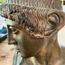 Vintage Ceramic Bronzed/ Verdigris Head Of Apollo Image 5