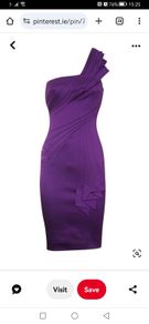 Karen Millen Satin Dress purple uk10