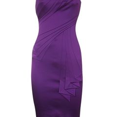 Karen Millen Satin Dress purple uk10