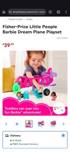 Little people Barbie Airplane