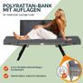 Polyrattan Garden Bench with Reclining Function Image 2