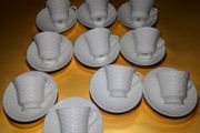Rare Aynsley Belleek Basketweave set
