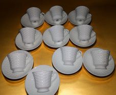 Rare Aynsley Belleek Basketweave set