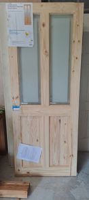 Pine Interior Door with Glass