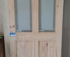 Pine Interior Door with Glass
