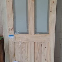 Pine Interior Door with Glass