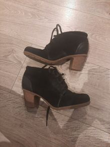 Clarks Black Suede Ankle Boots