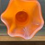 Vintage Orange Studio Glass Statement Vase Image 4