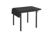 Foldable dining table drop leaf black