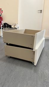 Two Large Storage Drawers on Wheels