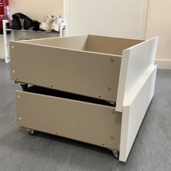 Two Large Storage Drawers on Wheels